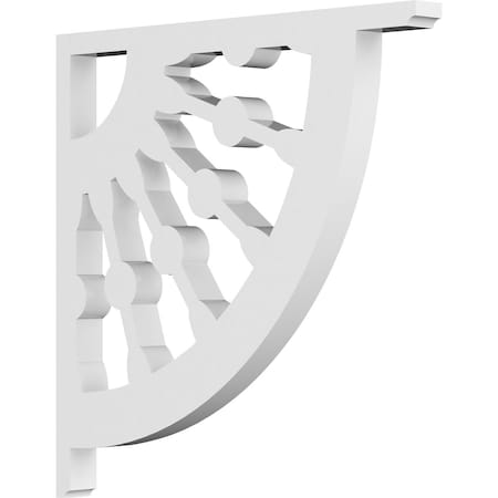 Ekena Millwork Classic Wagon Wheel Architectural Grade PVC Bracket, 5/8"W X 8"D X 8"H BKTP01X08X08CW